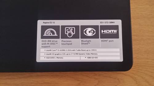*Late 2016* 15.6" Acer Aspire Es 15, i5 6th Gen, 8Gb Ram, 1Tb Hdd