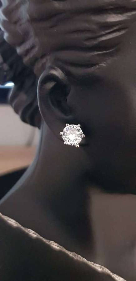 Princess White Crystal Sapphire Gem Ring,Earrings and Pendant Set Gold Plated Wedding Ring
