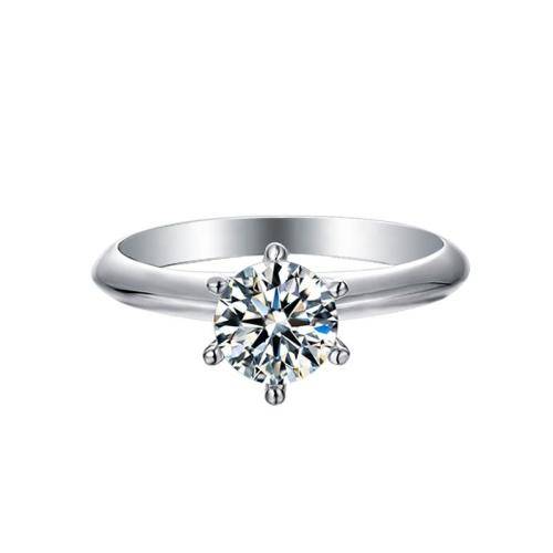 Solitaire Tiffany  1.00ct Moissanite D/VVS1  Engagement Ring Set in Sterling Silver **Certified*
