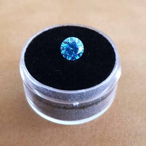 **Certified Moissanite** 1.00ct Rare Blue Moissanite Loose Stone  Color VVS1 Excellent Cut