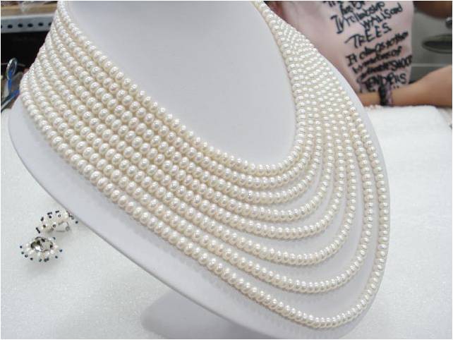 8 Strand freshwater pearl necklace.
