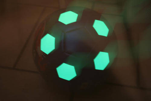 Glow in the dark soccer ball