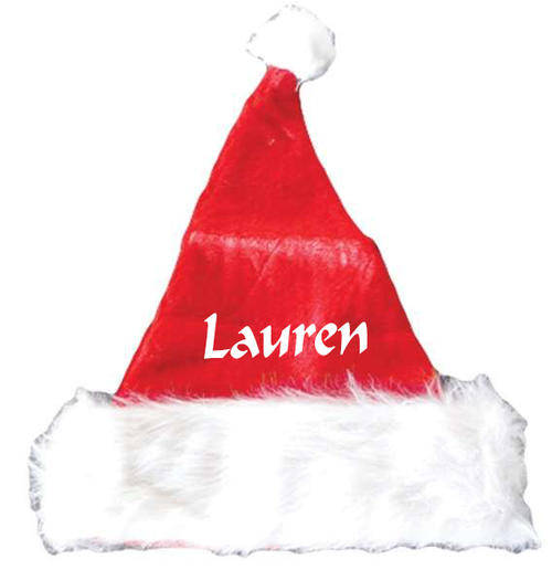 Personalised Christmas hat. Look at our other products on offer