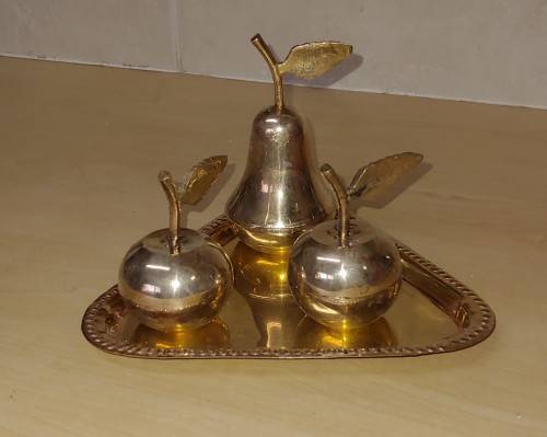 brass cruet set