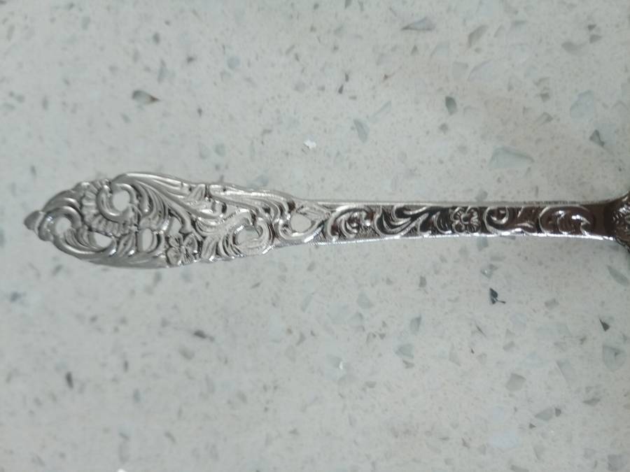 Rare Silver Cake server Old Dutch depiction