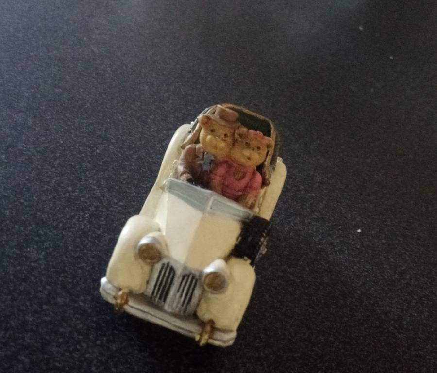 Vintage Collectable Cherished Teddies with car figurant.
