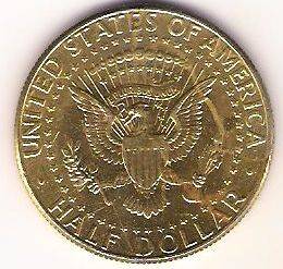 1991 24kt GOLD PLATED KENNEDY HALF DOLLAR COIN