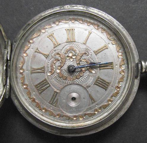 VINTAGE ANGORA SILVER PLATED POCKET WATCH - NOT WORKING