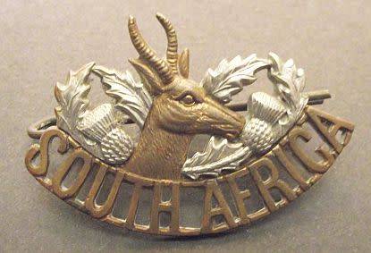 1915-1919 WORLD WAR ONE 4th SOUTH AFRICAN INFANTRY REGIMENT SHOULDER TITLE