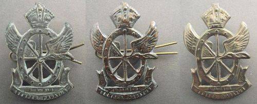 WORLD WAR 2 SOUTH AFRICA RAILWAYS AND HARBOUR LEAD, BRASS AND GILDING CAP BADGES