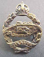 WORLD WAR 2 BRITISH ROYAL TANK CORPS COLLAR - CAST IN FIELD