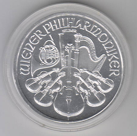 2014 AUSTRIA  WIENER PHILIMONIKER 1.50 SILVER EURO COIN - UNC
