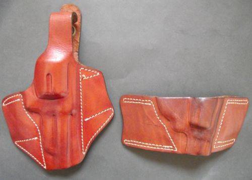 LEATHER GUN HOLSTERS FOR A REVOLVER & PISTOL