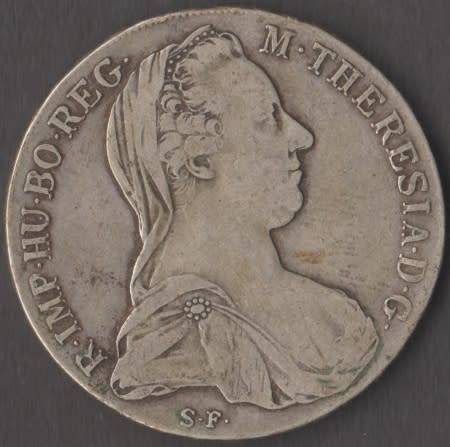 1780 X MARIA THERESIA THALER SILVER COIN