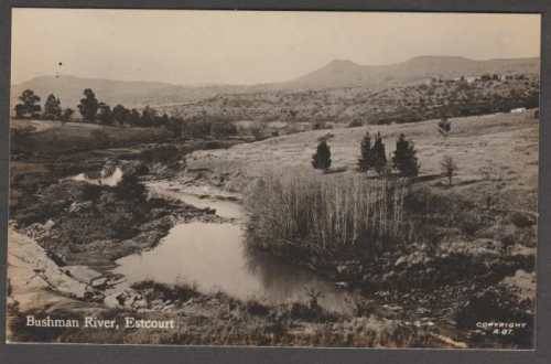 VINTAGE NATAL ESTCOURT BUSHMAN RIVER REAL PHOTOGRAPH POSTCARD - UNUSED