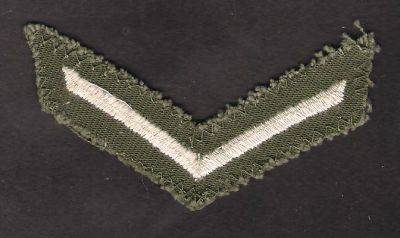RHODESIAN ARMY CORPORAL STRIPE ON KHAKI
