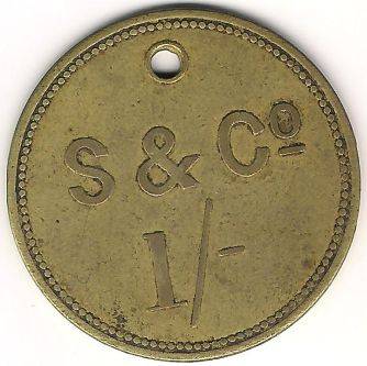STRACHAN & CO 1 SHILLING 1/- TYPE 1 TOKEN