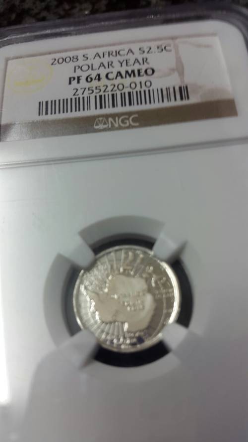 2008  RSA SILVER FLYPRESS TICKEY POLAR YEAR  GRADED PF 64  BY NGC