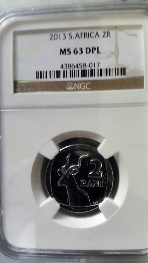 2013 RSA 2 RAND GRADED MS63 DPL BY NGC