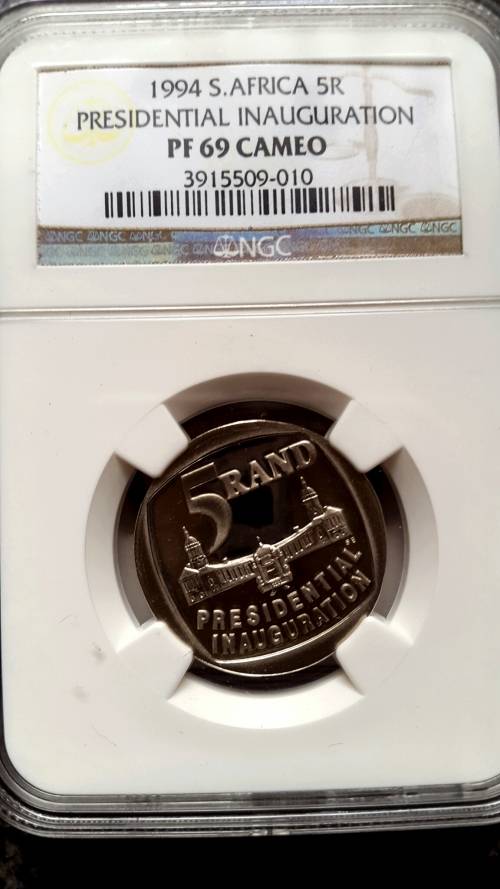 1994 INAUGURATION R5 GRADED  PF 69 CAMEO  BY NGC