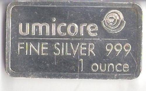 INVEST IN SILVER BULLION-999 FINE (PURE) SILVER BAR AS PER SCAN- 1 OUNCE