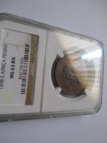 MS 63 1898 ZAR PENNY BY NGC