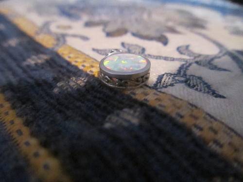 MULTI COLOR FIRE OPAL PENDANT SET IN STERLING SILVER