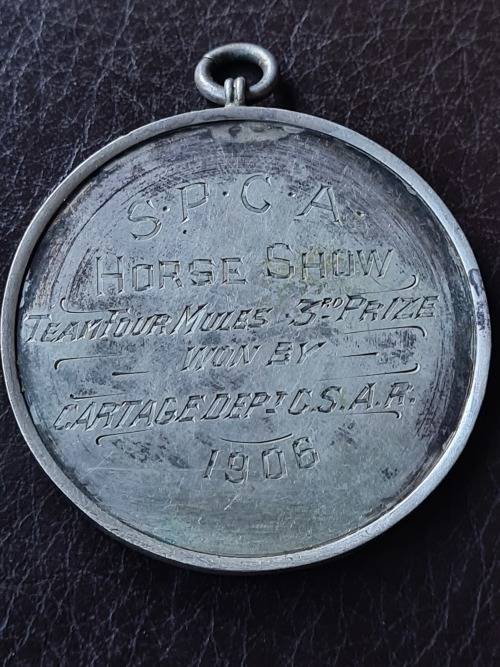 5 x Medals won by SOUTH AFRICAN RAILWAYS DURING 1906 - 1910.  A heavy 278.3 grams of sterling silver