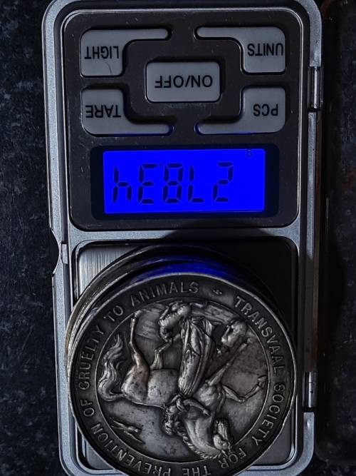 5 x Medals won by SOUTH AFRICAN RAILWAYS DURING 1906 - 1910.  A heavy 278.3 grams of sterling silver