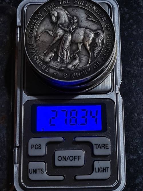 5 x Medals won by SOUTH AFRICAN RAILWAYS DURING 1906 - 1910.  A heavy 278.3 grams of sterling silver