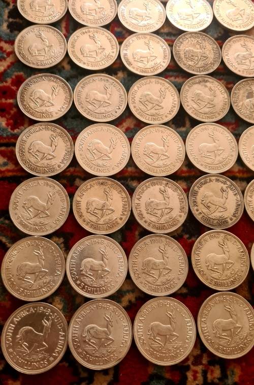 100 X SA UNION CROWN COLLECTION Dates 1947 - 1950 .PLEASE READ DESCRIPTION