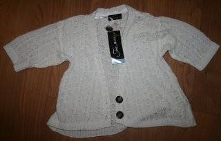 Free2bU - White Short Sleeve Cardigan - Size 8
