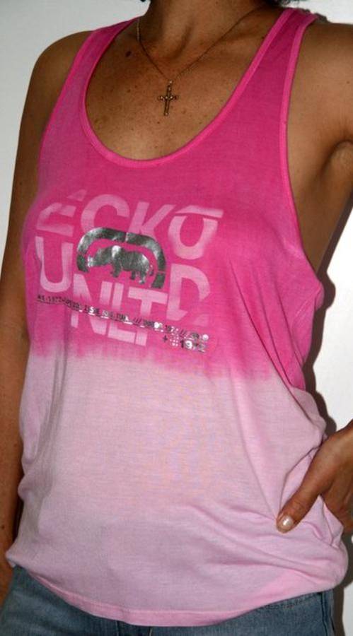EckoRed - Pink Tye Dye Racerback Vest - Size Medium