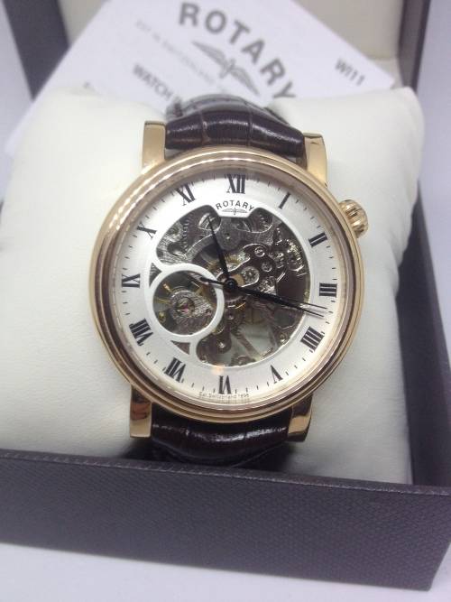 Rotary Men's Skeleton Mechanical Watch Read authorised dealer of Rotary