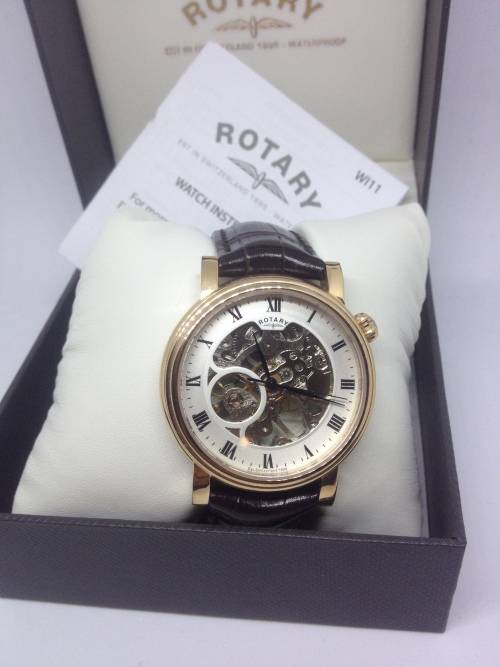 Rotary Men's Skeleton Mechanical Watch Read authorised dealer of Rotary