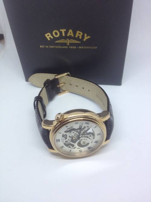 Rotary Men's Skeleton Mechanical Watch Read authorised dealer of Rotary