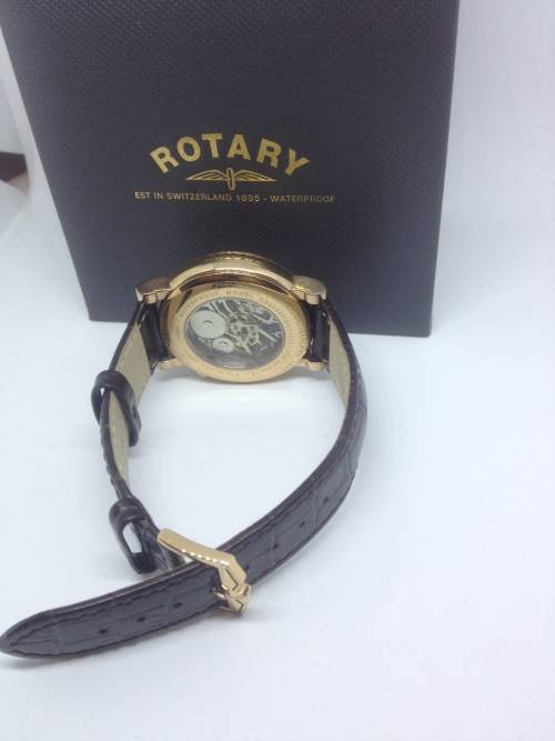 Rotary Men's Skeleton Mechanical Watch Read authorised dealer of Rotary