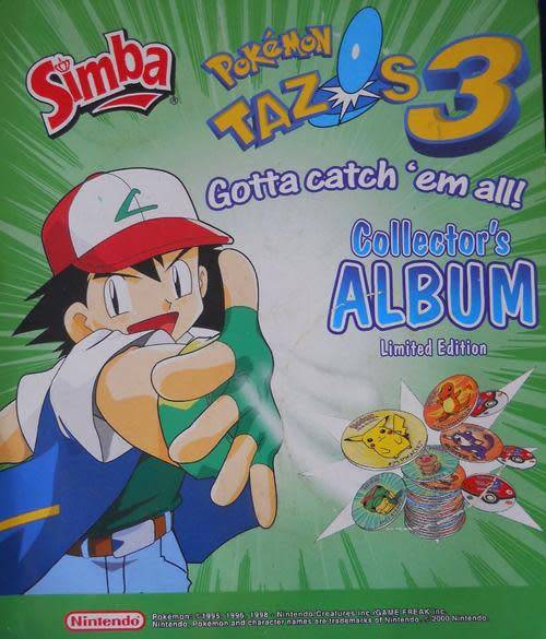 Simba Pokemon Tazos 3 Collectors Album Complete Limited Addition