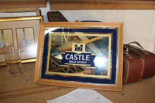 Castle Milk Stout Mirror - 41cm x 31cm - great 'working' order