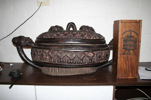 Huge and impressive central African ceremonial casket