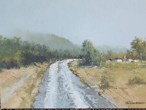 Neil janse van NIevenhuizen SIGNED oil on canvas on board 35 x 25 cm