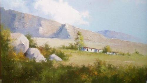 Neil janse van NIevenhuizen SIGNED oil on canvas on board 35 x 25 cm