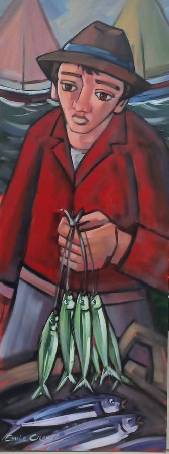 Emile Cronje Unframed. Size 90 x 35 cm