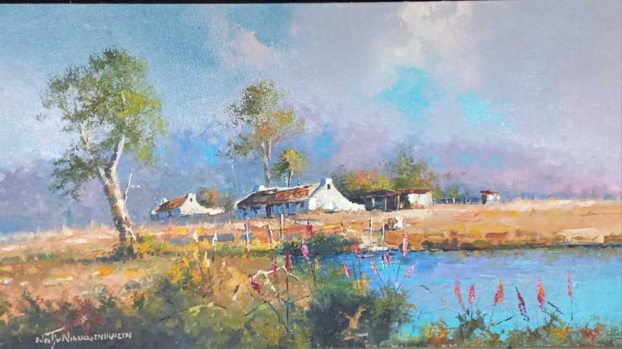 Neil janse  Van Nieuwenhuizen Oil on Canvas on Board 55 x 30 CM