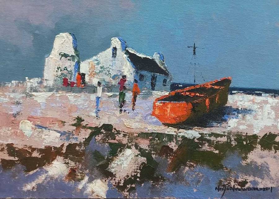 Neil janse  Van Nieuwenhuizen Oil on Canvas on Board 35  x 25 CM
