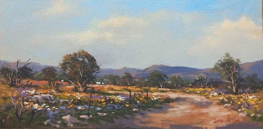 StanPolson  Unframed 50.5 X 25.4 CM OIL ON CANVAS ON BOARD
