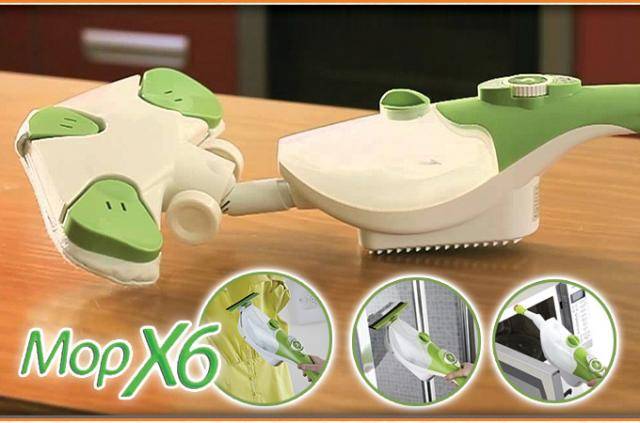 STEAM MASTER MOP X6 : 6-1 Steam Cleaner, Garment, Floor, Carpet, Hand Held and Window Steamer