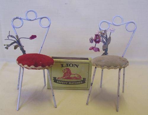 VINTAGE DOLL'S HOUSE FURNITURE - PATIO CHAIRS