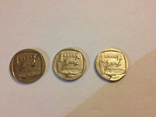 3 x R1 ERROR coins - Bid per coin for the lot