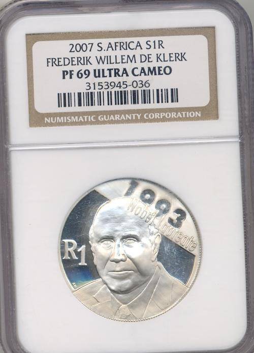2007 -  Silver R1 FW de Klerk - PF69UC